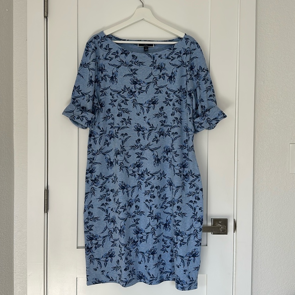 Karen Scott Light Blue Heather Sport Dress XL